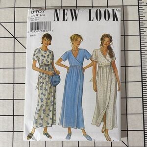 New Look 6467 Sewing Pattern Misses Empire Waist Maxi Dress Size 6-16 Uncut FF